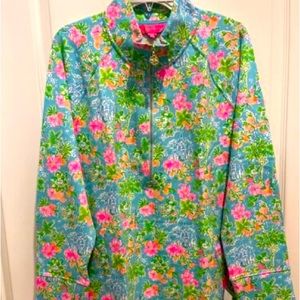 Never Worn Lilly Pulitzer Disney Lilly Loves Disney Womans L Popover Half Zip